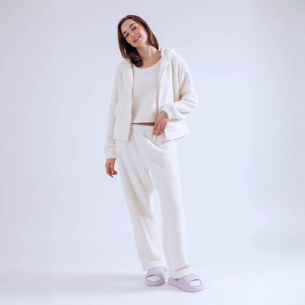 Mellow Sleep | Mellowsoft Lounge Set - Cloud Soft Double Sided Plush Fleece Loungewear Ultra Cozy Pajama Robe Set Warm Comfortable Home Sleepwear