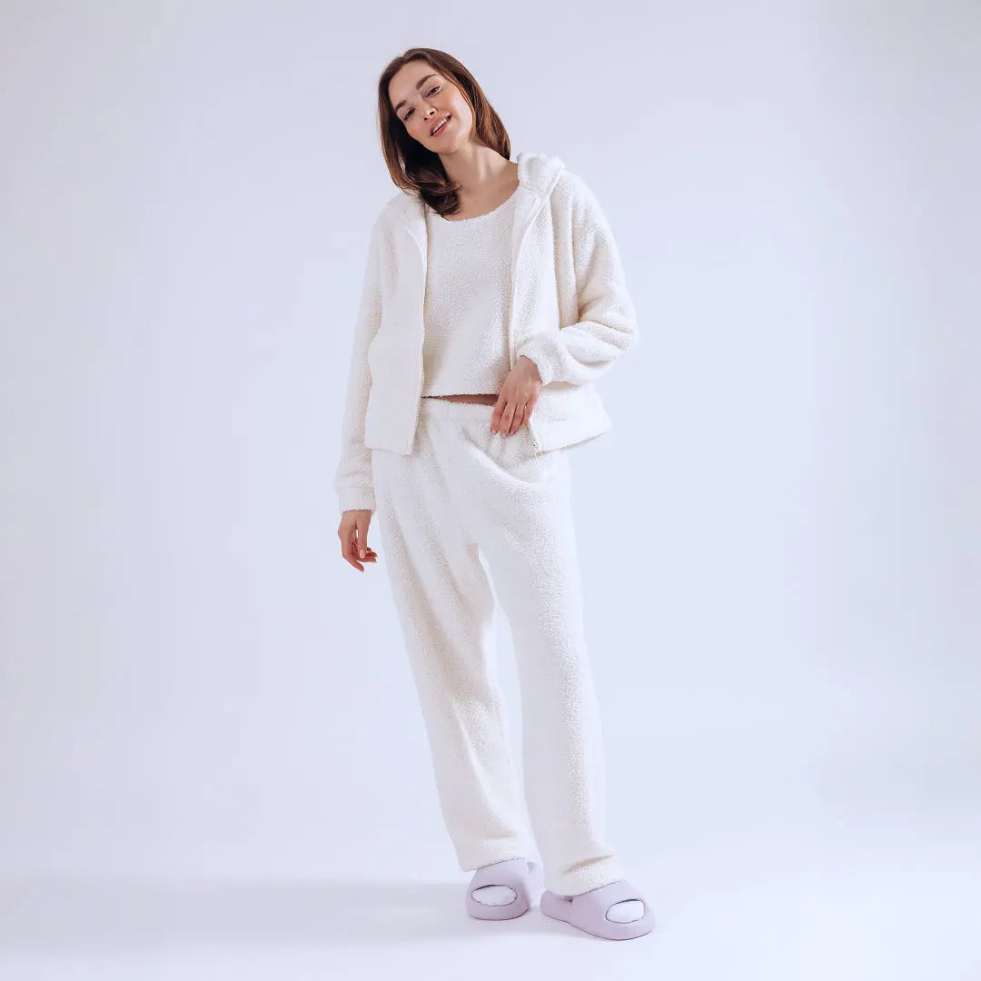 Mellow Sleep | Mellowsoft Lounge Set - Cloud Soft Double Sided Plush Fleece Loungewear Ultra Cozy Pajama Robe Set Warm Comfortable Home Sleepwear