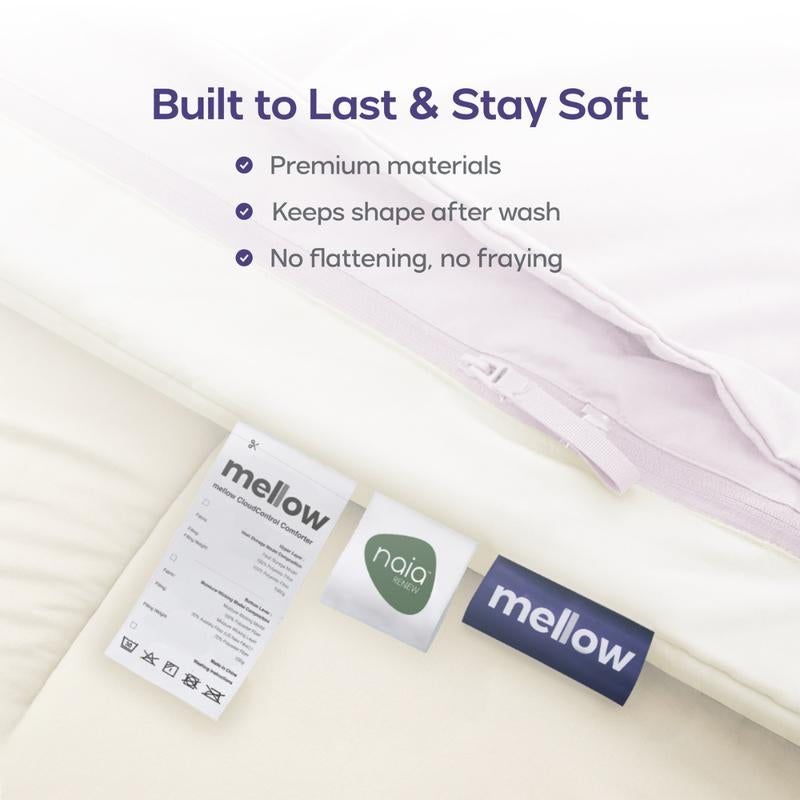 Temperature Controlling Comforter Lavender: 2 Comforter in 1, Built-In Duvet Cover, Hypoallergenic, Antibacterial Year-Round Comforter