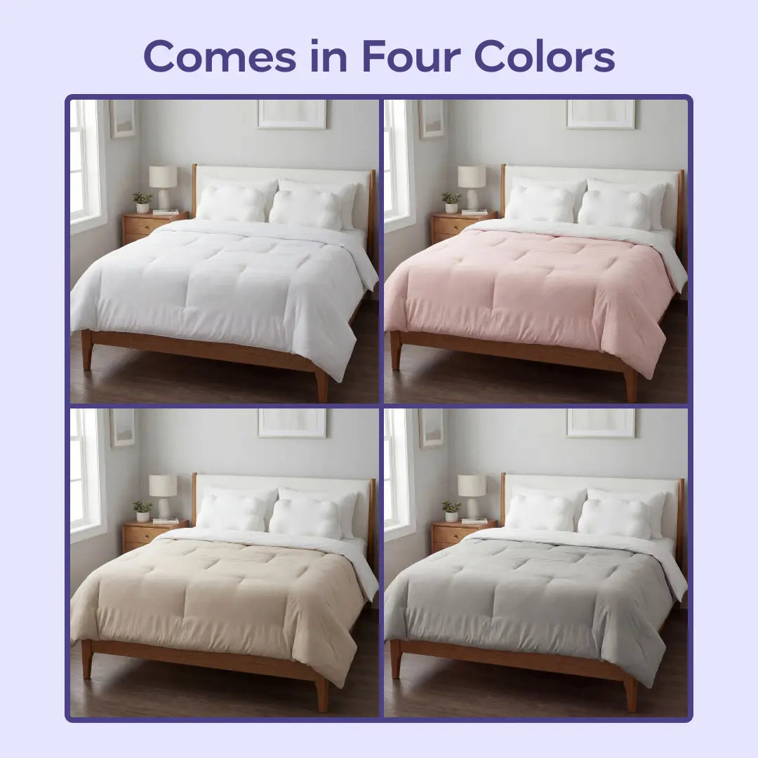 Mellow Sleep | Marshmellow Comforter - Double-Stuffed Ultra-Soft A-Class Fabric Heat-Adaptive Vegan Fill OEKO-TEX Certified Machine Washable