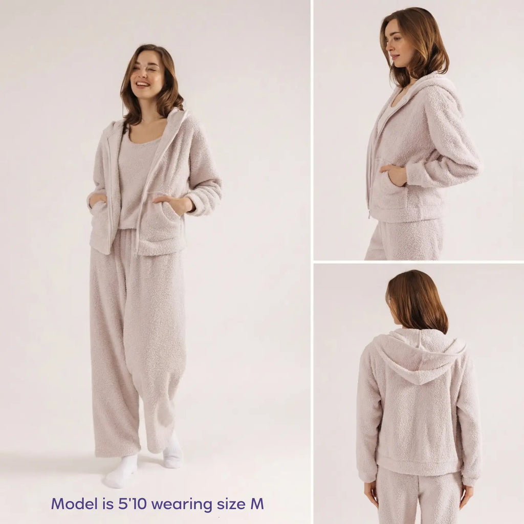 Mellow Sleep | Zip-Up Hoodie – the Softest Hoodie Ever. Cloud Soft Zip Hoodie Double Sided Plush Fleece Cozy Loungewear Ultra Soft Warm Pajama Hoodie Comfortable Home Outfit