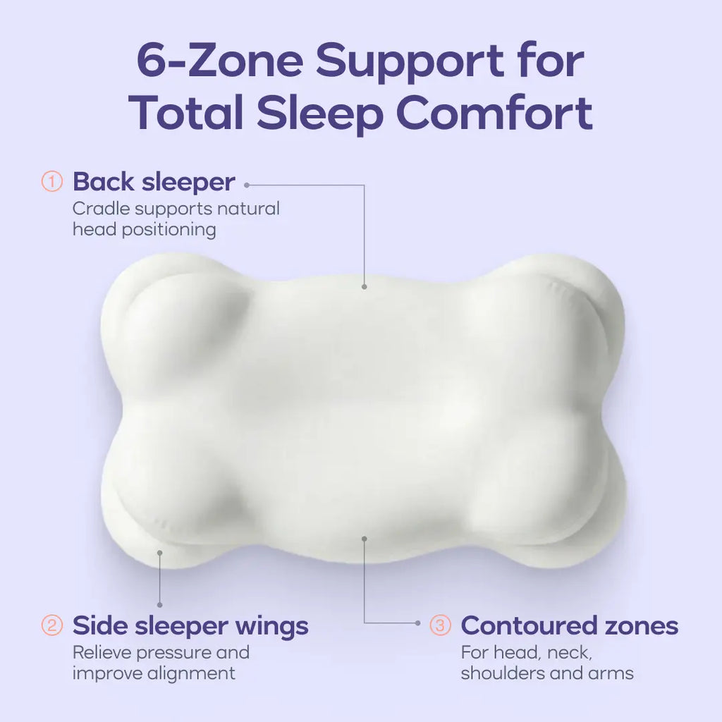 Mellow Sleep | Cloudalign Pillow + FREE Cooling Pillowcase - Ergonomic Cervical Pillow +Dual-Height Memory Foam with Cooling Pillowcase for Side Back & Stomach Sleepers Best Pillow 2025 Awarded