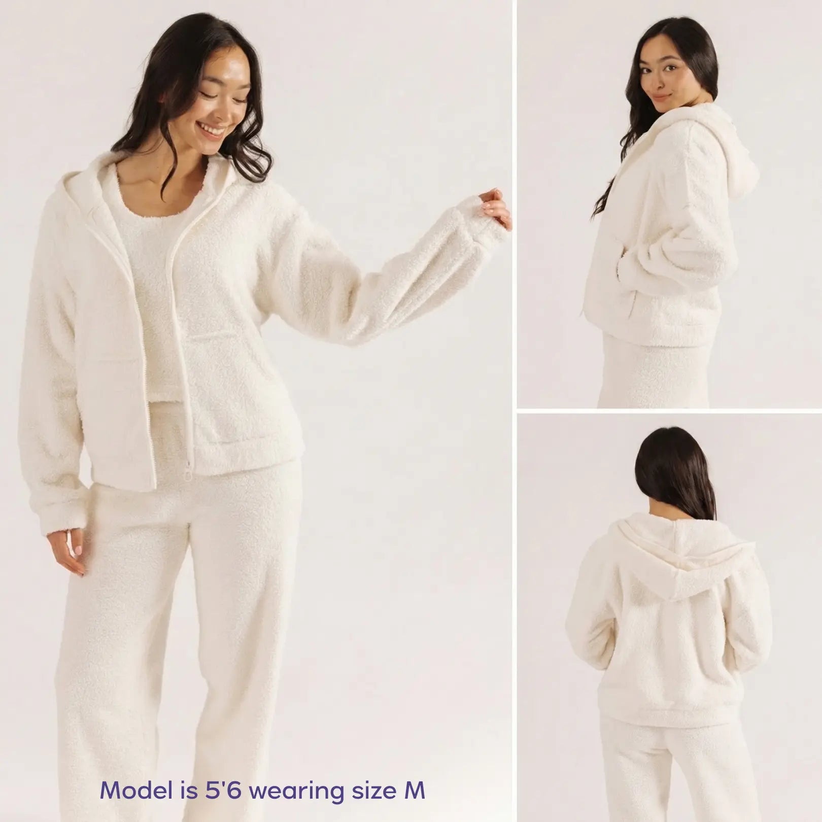 Mellow Sleep | Zip-Up Hoodie – the Softest Hoodie Ever. Cloud Soft Zip Hoodie Double Sided Plush Fleece Cozy Loungewear Ultra Soft Warm Pajama Hoodie Comfortable Home Outfit