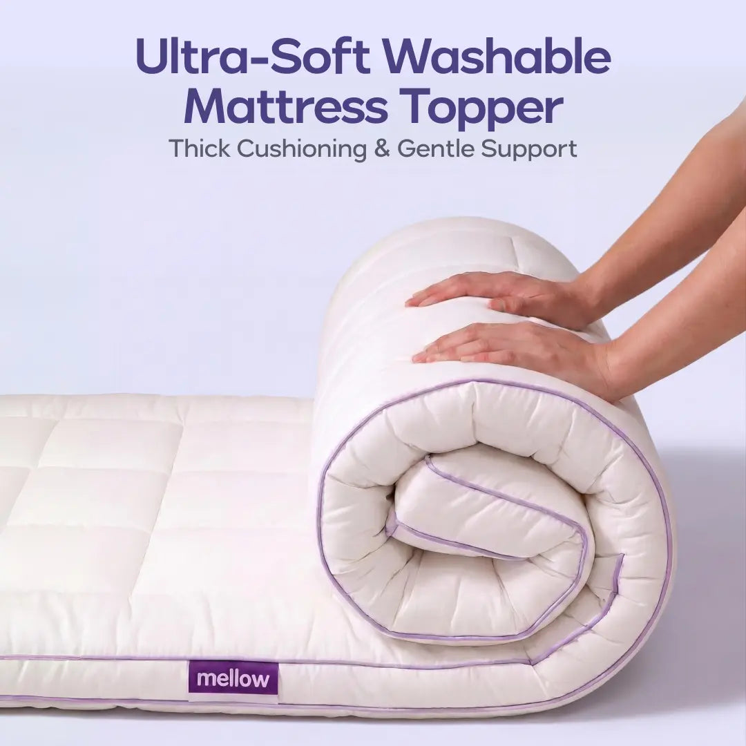 Mellow Sleep | the Cloud Layer, Extra Thick Soft down Alternative Fill Mattress Topper