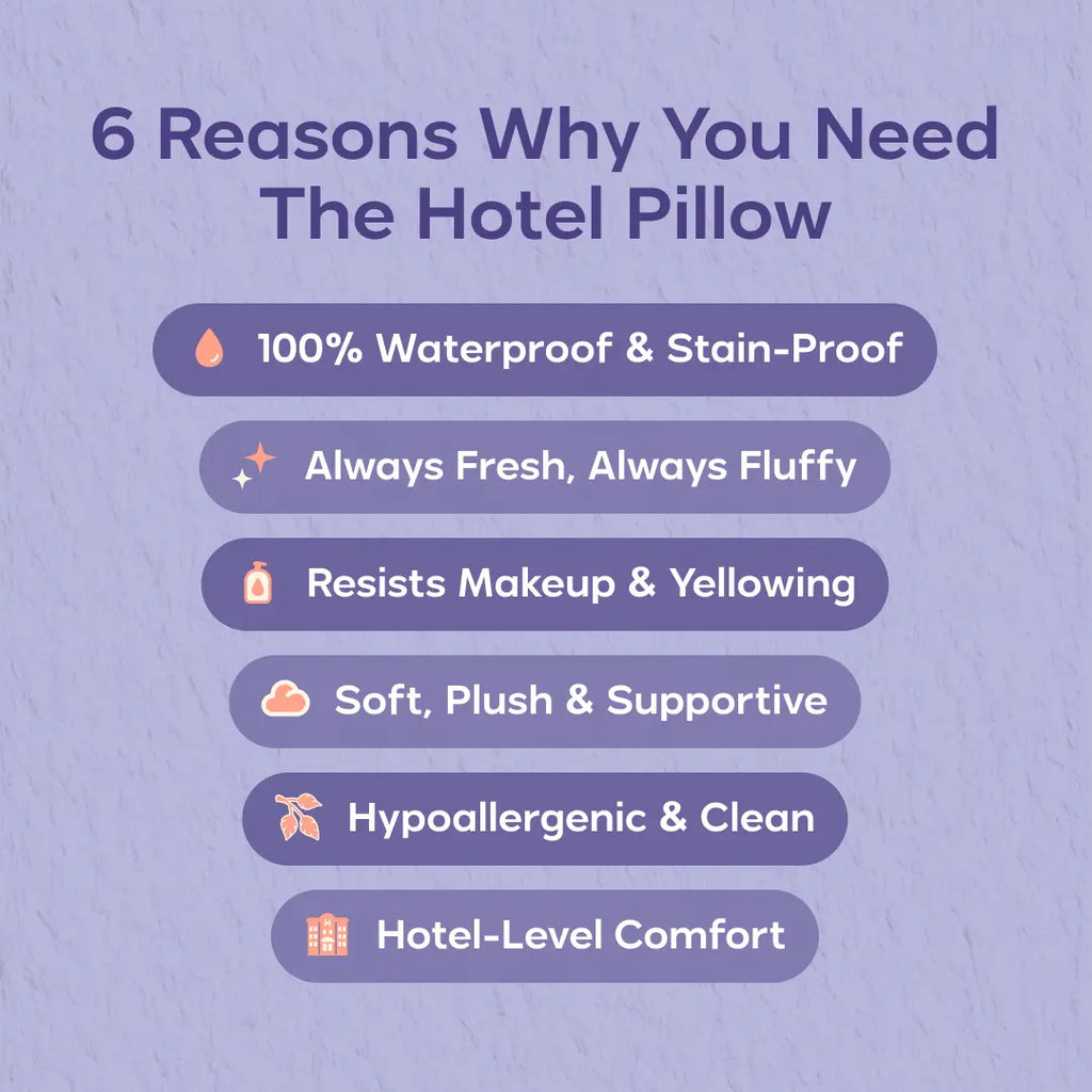 Mellow Sleep | Hotel Pillow Waterproof & Stain-Resistant Cloud-Soft Hypoallergenic Machine Washable Best Pillow of 2025