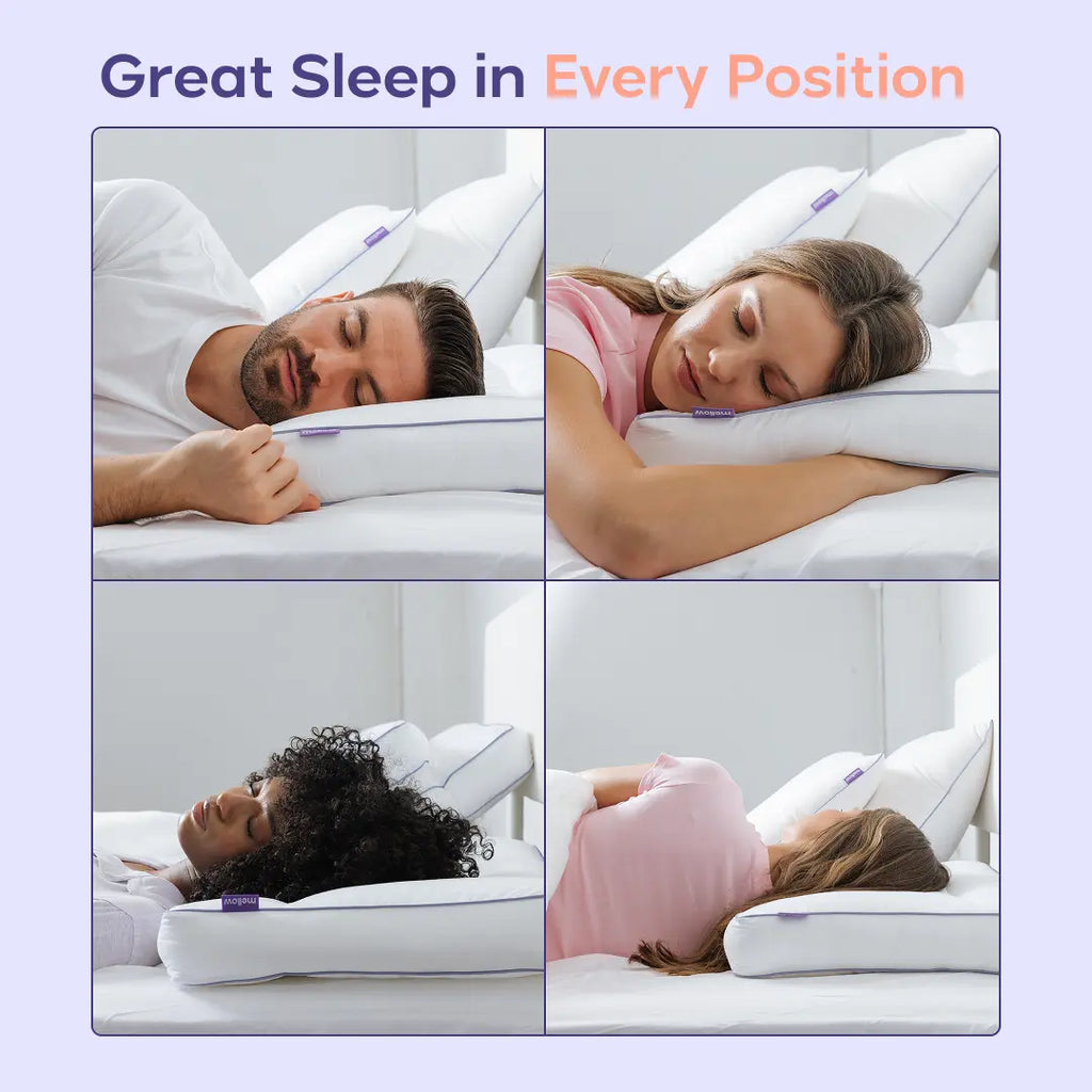 Mellow Sleep | Adapt Pillow with 5 Sleep Zones Ergonomic Hotel Soft Feel Supports All Sleep Positions for Comfortable Sleep