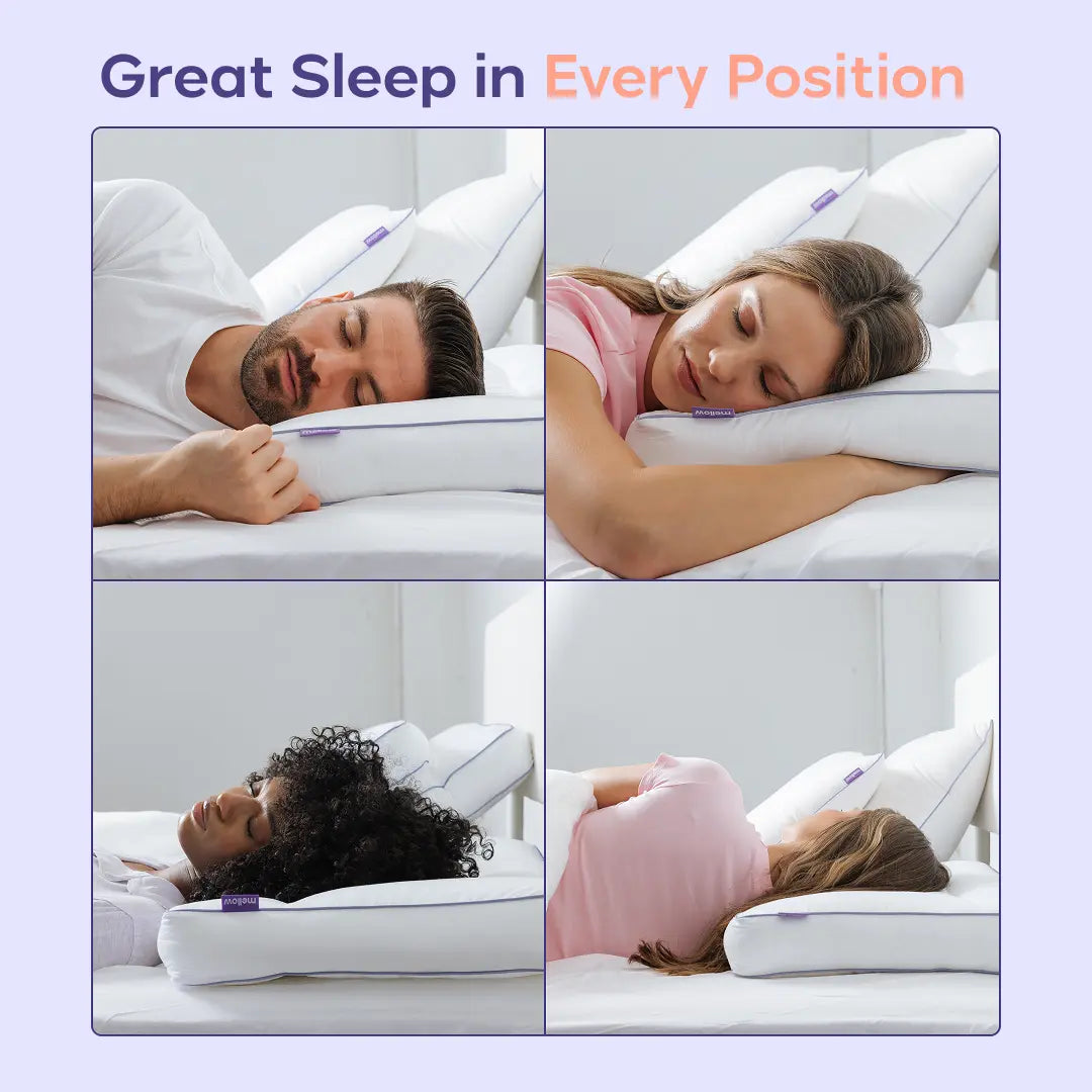 Mellow Sleep | Adapt Pillow with 5 Sleep Zones Ergonomic Hotel Soft Feel Supports All Sleep Positions for Comfortable Sleep
