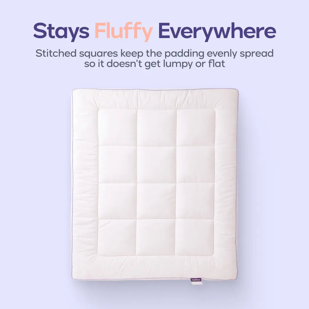 Mellow Sleep | the Cloud Layer, Extra Thick Soft down Alternative Fill Mattress Topper