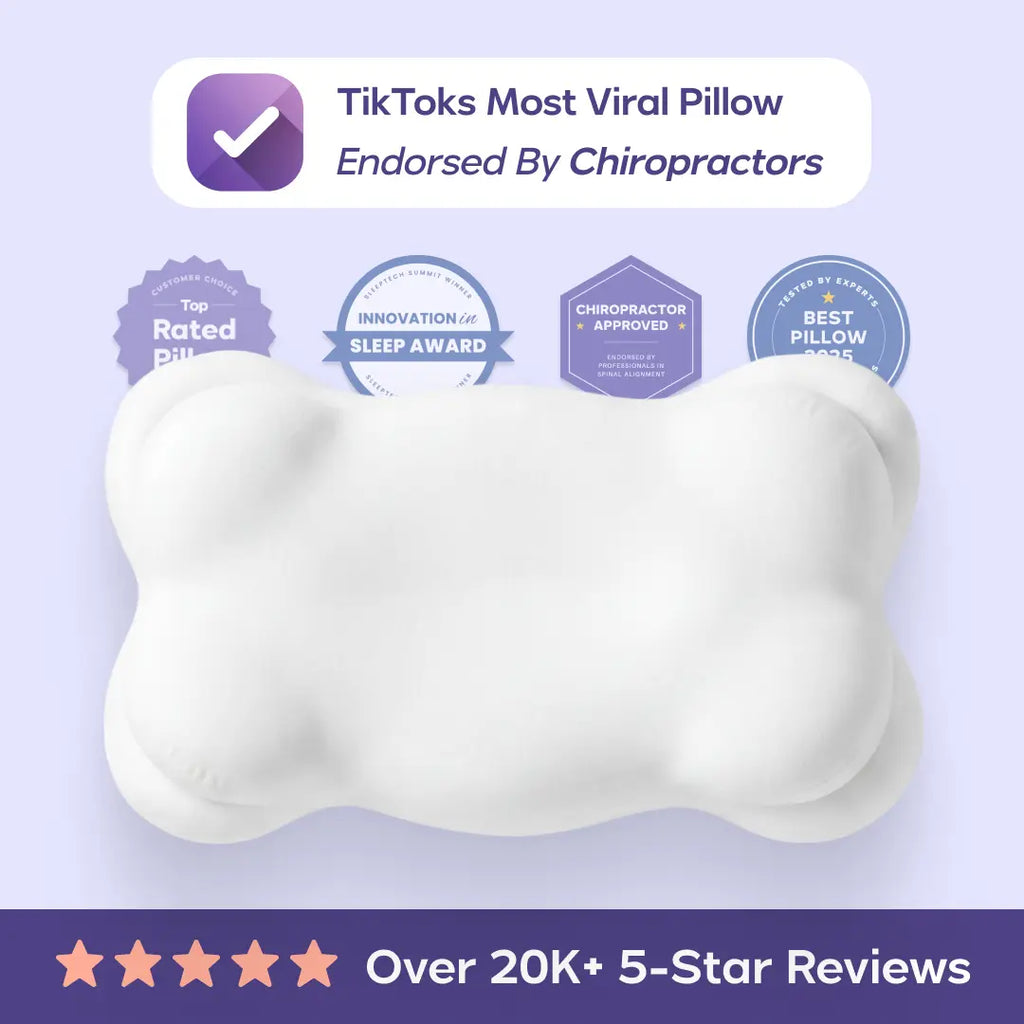 Mellow Sleep | Cloudalign Pillow + FREE Cooling Pillowcase - Ergonomic Cervical Pillow +Dual-Height Memory Foam with Cooling Pillowcase for Side Back & Stomach Sleepers Best Pillow 2025 Awarded
