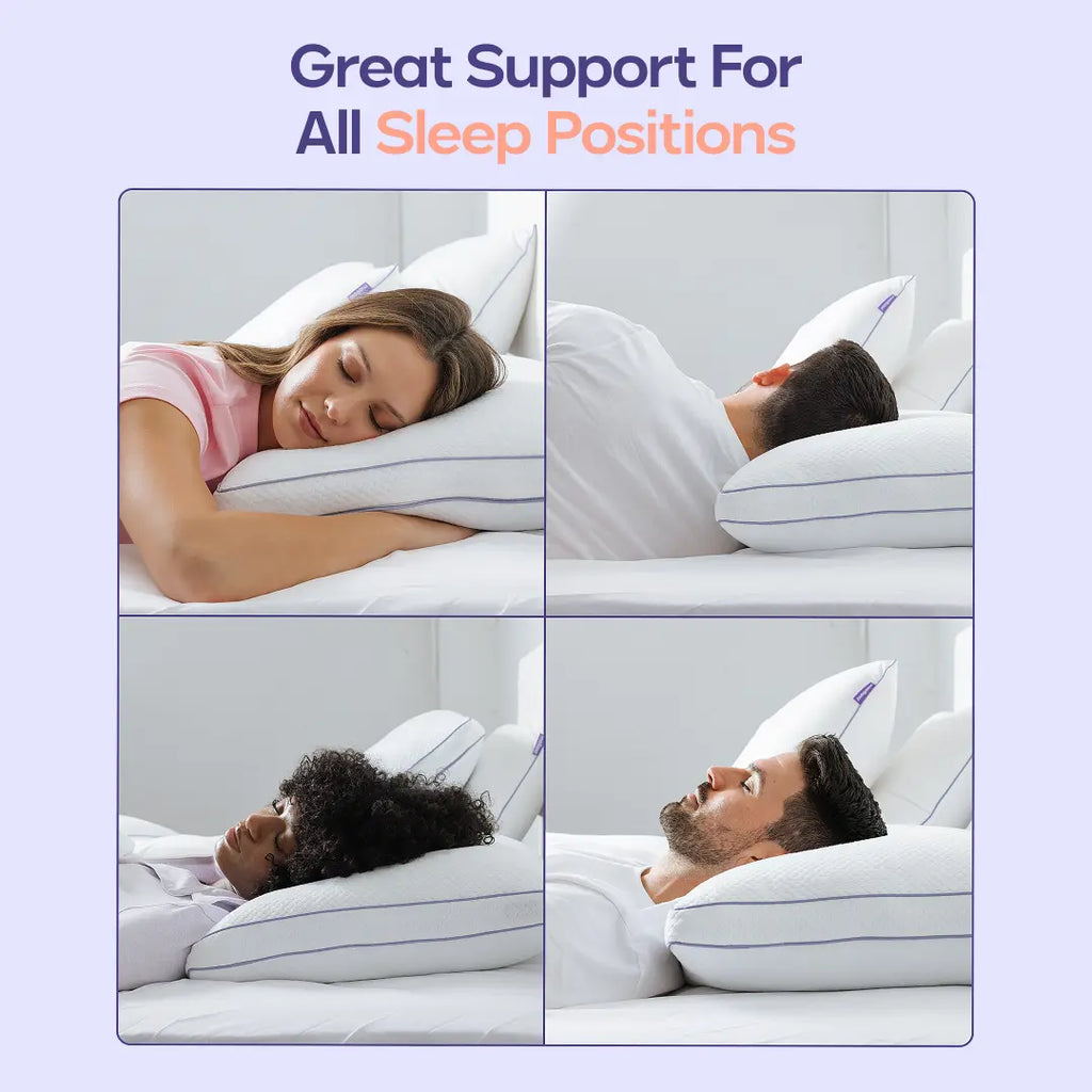 Mellow Sleep | Adjustable Pillow Shredded Memory Foam Pillow Hypoallergenic Breathable Best Pillow of 2025