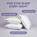 Mellow Sleep | Hotel Pillow Waterproof & Stain-Resistant Cloud-Soft Hypoallergenic Machine Washable Best Pillow of 2025